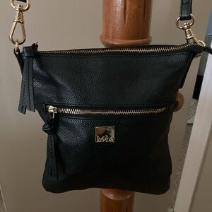 Kooba Underestimated Black Leather Quality Mid Lux Crossbody Bag